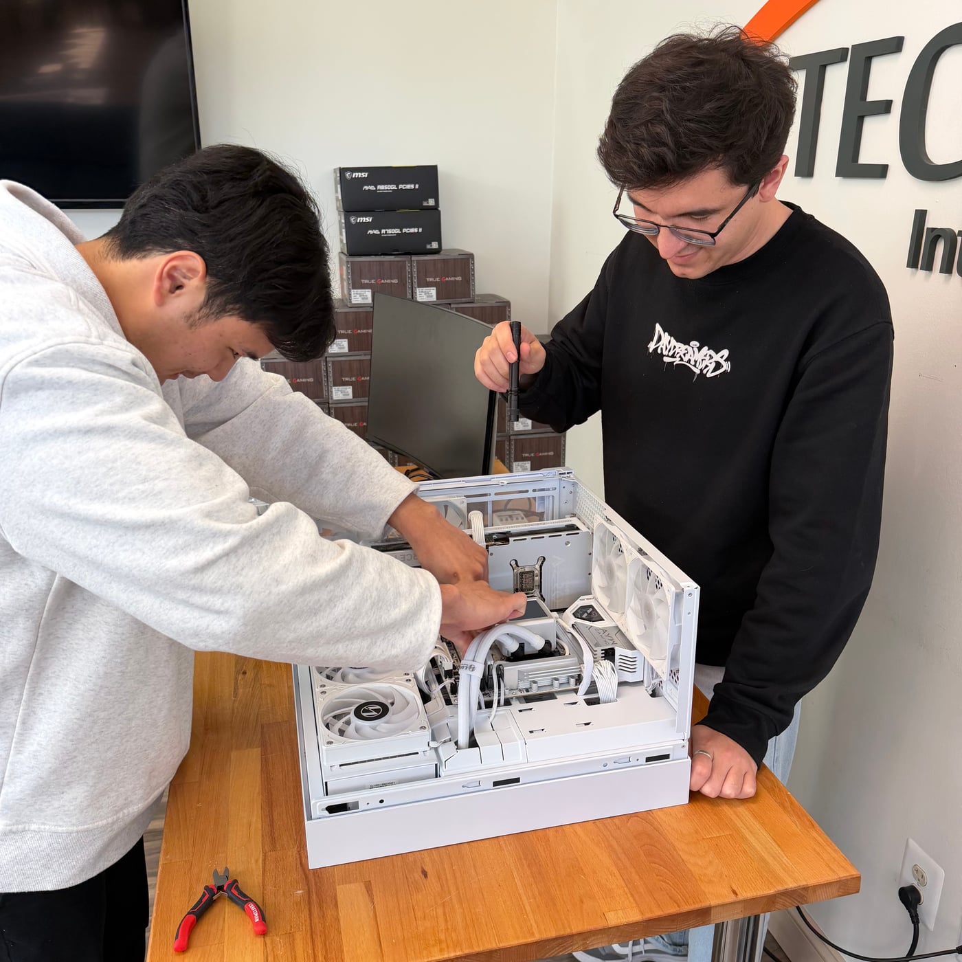 Fateka technicians at work in our Herndon VA workshop